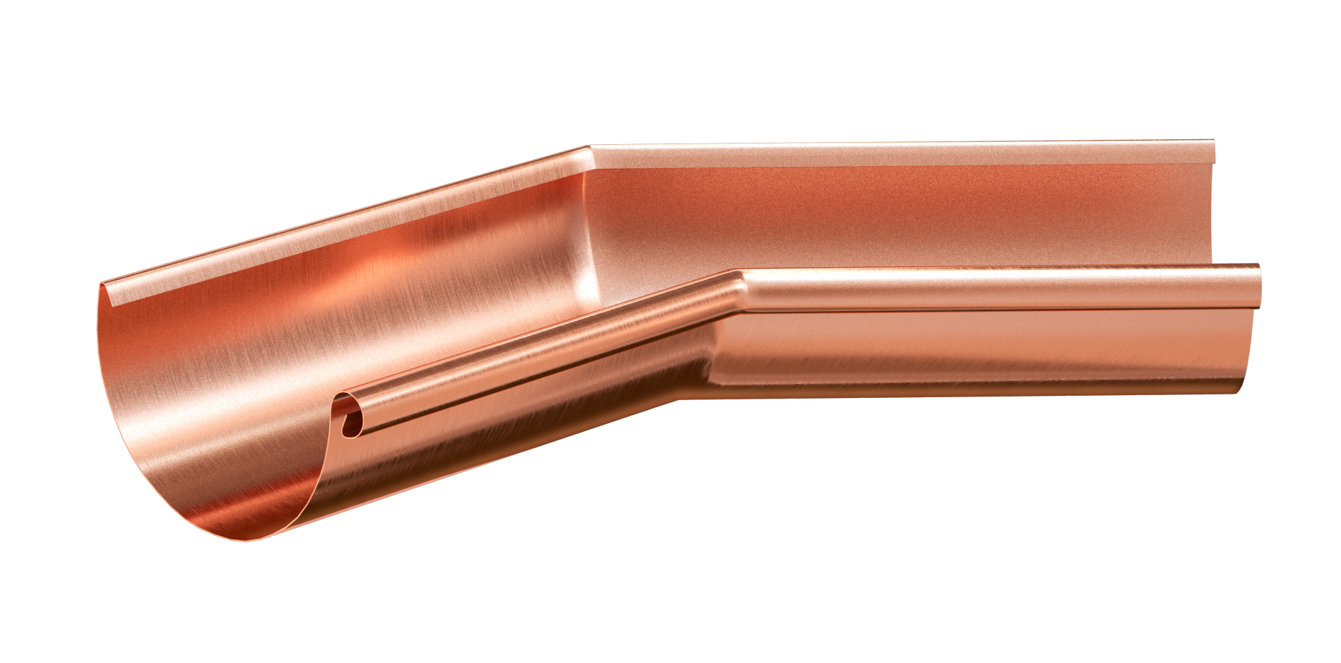 Угол желоба внутренний 125гр.